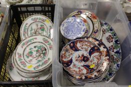 TO BOXES OF MEAT PLATES, MINTON INDIAN TREE ETC