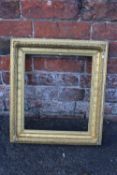 A 19TH CENTURY DECORATIVE GOLD FRAME, with acanthus leaf design to outer edge, frame W 6.5 cm,