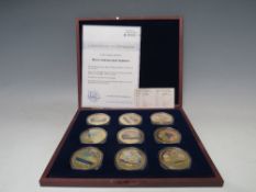 A COLLECTION OF MOST FAMOUS BATTLESHIPS COINS, USS Iowa, Bismarck, Turpitz, Yamato, etc., nine in
