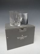 A BOXED SET OF FOUR WATERFORD CRYSTAL NOCTURNE PATTERN GLASS TUMBLERS