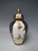 A ROYAL WORCESTER LIMITED EDITION 250TH ANNIVERSARY JAPANESQUE HEXAGONAL VASE, edition number 84