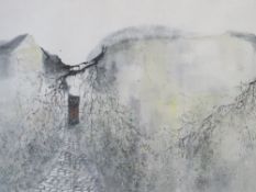 ZHAO XU (XX). Chinese school, 'Village Scenery', see verso, with character marks middle to lower