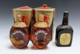 2 BOTTLES OF DIMPLE IN ORIGINAL BOXES, together with 1 bottle of Findlater's DRY FLY sherry (3)
