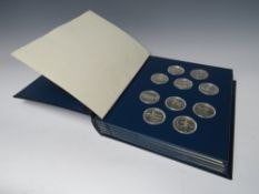 THE OFFICIAL HISTORY OF THE OLYMPIC GAMES LIMITED EDITION SOLID SILVER PROOF SET CONTAINING FIFTY