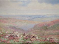 BERTRAM MORRISH. British school, an early 20th century extensive coastal moorland scene 'Nr.
