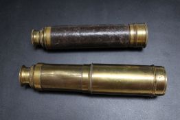 TWO TELESCOPES, longest extended L 66.25cm