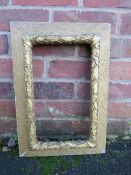 A 19TH CENTURY GOLD FRAME WITH ACANTHUS LEAF DESIGN TO INNER EDGE, frame W 7.5 cm, rebate 22.5 x