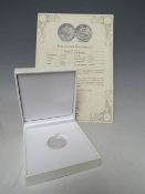 2019 GIBRALTAR SILVER SOVEREIGN COIN IN PROTECTIVE CAPSULE, boxed with certificate