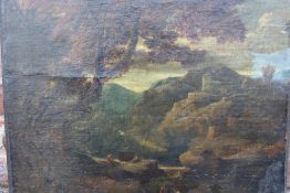 ATTRIBUTED TO BARTOLOMEO TORREGGIANI (1590-1664). An Italianate landscape with figures and