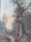 HENRY COOPER (XIX-XX). A pair of wooded landscapes, both signed bottom left, oils on canvas, gilt