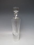 A VERA WANG FOR WEDGWOOD 'ILLUSION' DECANTER, clear and frosted glass design, H 34 cm