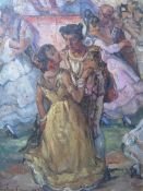 LEONIE HUMBERT-VIGNOT (1878-1960). French school, impressionist study of a Spanish Fiesta, signed