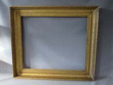 A LATE 18TH / EARLY 19TH CENTURY GOLD PORTRAIT FRAME, frame W 10 cm, rebate 77 x 64 cm