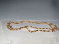 A 9K GOLD FLAT LINK CHAIN, approximate L 68 cm, approximate weigh 17.5 g