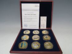 A COLLECTION OF MOST FAMOUS BATTLESHIPS COINS, USS Iowa, Bismarck, Turpitz, Yamato, etc., nine in