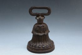 A CAST METAL DOOR STOP BY ARCHIBALD KENRICK & SONS, H 18 cm