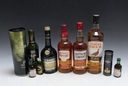 1 BOTTLE OF THREE BARRELS VSOP BRANDY, together with 2 bottles of southern comfort, 1 bottle of