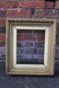 A 19TH CENTURY GOLD FRAME WITH GOLD SLIP, acanthus leaf design to outer edge, frame W 7 cm, slip