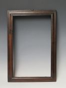 A LATE 19TH / EARLY 19TH CENTURY SMALL EBONISED DUTCH FRAME, frame W 3.5 cm, rebate 37 x 23.5 cm