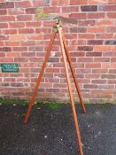 A 19TH CENTURY BRASS SURVEYORS LEVEL BY EDWARD MEIR, of 16 Bath Place, New Road, London, complete