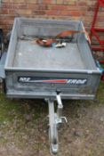 A SMALL ERDE 102 CAR TRAILER