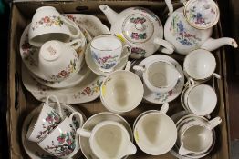 TWO TRAYS OF CERAMICS ETC TO INCLUDE PORTMEIRION TOTEM COFFEE WARE