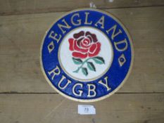 ***AN ENGLAND RUGBY PLAQUE**