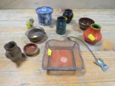 A SMALL TRAY OF MINIATURE CERAMICS