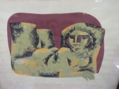 AN UNUSUAL SIGNED LIMITED EDITION PRINT ENTITLED REPOSO 23/300