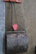 A VINTAGE GARDEN ROLLER