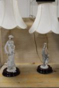 TWO GUISEPPE ARMANI FLORENCE FIGURATIVE TABLE LAMPS