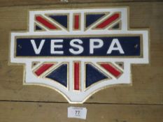 ***A VESPA UK FLAG PLAQUE**