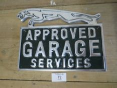 ***A JAGUAR APPROVED GARAGE PLAQUE**