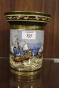 A ROYAL DOULTON SAILING SHIPS TOBACCO JAR - MISSING LID