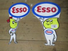 ***A PAIR OF ESSO BOY AND GIRL PLAQUES**