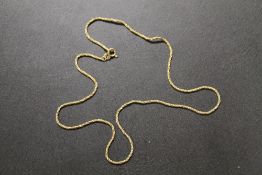 A HALLMARKED 9CT GOLD ROPE TWIST CHAIN - APPROX WEIGHT 3.3 G
