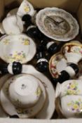 A TRAY OF ASSORTED CERAMICS ETC TO INCLUDE ROYAL ALBERT LADY HAMILTON