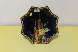 A CROWN DEVON FIELDINGS ART DECO FRUIT BOWL S/D