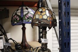TWO TIFFANY STYLE LAMPS