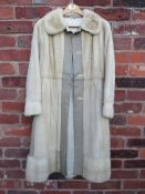 A VINTAGE PASTEL MINK FUR / LEATHER COAT FOR REPAIR / SPARESCondition report:,Missing belt, belt