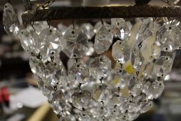 TWO VINTAGE CHANDELIERS - DROPPERS NOT CHECKED FOR COMPLETENESS