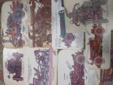 A QUANTITY OF DETAILED DRAWINGS OF TRACTION ENGINES