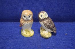 TWO BESWICK OWLS