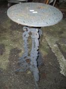 A CAST IRON GARDEN PLANTER TABLE