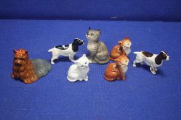 A COLLECTION OF BESWICK CATS AND DOGS