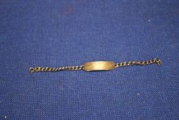 A HALLMARKED SILVER IDENTITY BRACELET