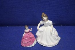 A ROYAL DOULTON FIGURINE AMANDA TOGETHER A COLAPORT FIGURINE JESSICA