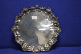 A WHITE METAL TRAY