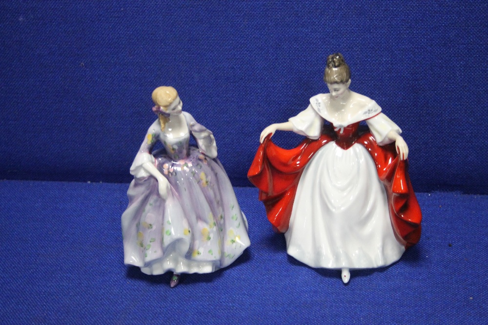 TWO ROYAL DOULTON FIGURINES ""SARA"" AND NICOLA""