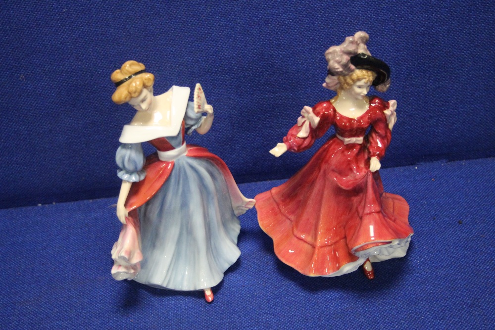 TWO ROYAL DOULTON FIGURINES ""PATRICIA"" A/F FINGER MISSING AND ""AMY""